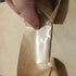 PABCK Flat Bottom Brown Kraft Paper Wax Bags, 50 Pcs Food Storage Containers for Lunch, Sandwich, Craft
