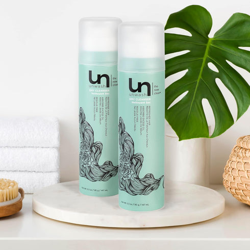 unwash Dry Cleanser - Dry Shampoo for All Hair Types, 3.3 oz, Refresh Hair & Absorb Excess Oil