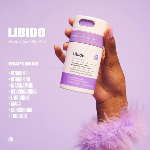Health by Habit Libido Blend (60 Capsules) - Natural Aphrodisiac with Maca, Ashwagandha, Vegan, Sugar-Free