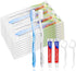 30 pcs Disposable Toothbrushes with 10g Toothpaste, Floss Individually Wrapped, Bulk Toothbrush Kit for Hotel, Guests