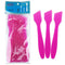 Pana 10 Pieces 7.35" Pink Large Flexible Mixing Spatula for Reusable Cosmetic Skin Care Facial Cream Mask Mixing
