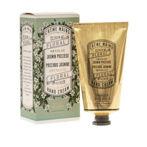 Panier des Sens Hand Cream for Dry Cracked Hands, Jasmine Hand Lotion with Olive & Almond Oil, 2.5 fl oz, Made in France