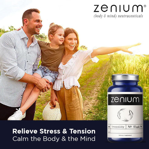 Calm The Mind & Body | Natural Relief Supplement | Ashwagandha, L-Theanine, GABA, Rhodiola | 60 Capsules