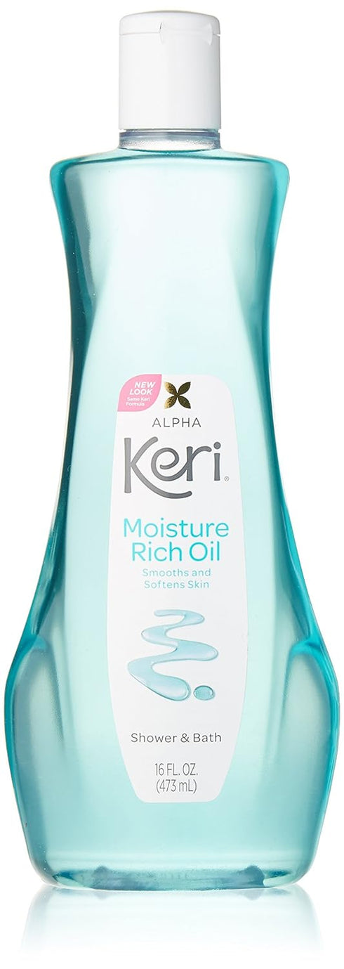Shower & Bath Moisture Rich Oil 16 oz by Alpha Keri