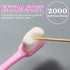 4 Pieces Soft Micro-Nano Manual Toothbrush - Extra Soft Bristles for Fragile Gums, Adult Kid Children (Blue & Pink)