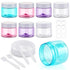 Travel Containers for Toiletries - Plastic Cream Jars TSA Approved, 8 Pack 2oz Refillable Travel Bottles