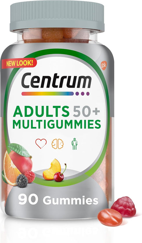 Centrum MultiGummies Gummy Multivitamin for Adults 50 Plus, Assorted Fruit Flavor - Multivitamin/Multimineral