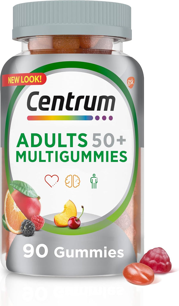 Centrum MultiGummies Gummy Multivitamin for Adults 50 Plus, Assorted Fruit Flavor - Multivitamin/Multimineral