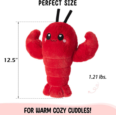 Crustacean Microwavable Unscented Heating Pad for Women, Plush Heatable Stuffed Toy Animal Gift