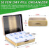 YILUTONGFA (7 8 Portable Metal Travel Pill Organizer Days a Week), Large Capacity Compartments, BPA-Free (M-Antique