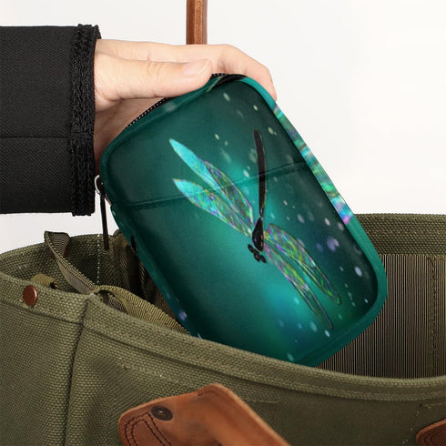 Honeybaby Shine Dragonfly Pill Case Bag Portable Weekly Pill Organizer Travel Pill Organizer Case Bag with Zipper