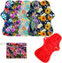 6Pcs Reusable Waterproof Menstrual Pad Sets, 1Pc Mini Wet Bag, 5Pcs Heavy Flow Microfleece Pads