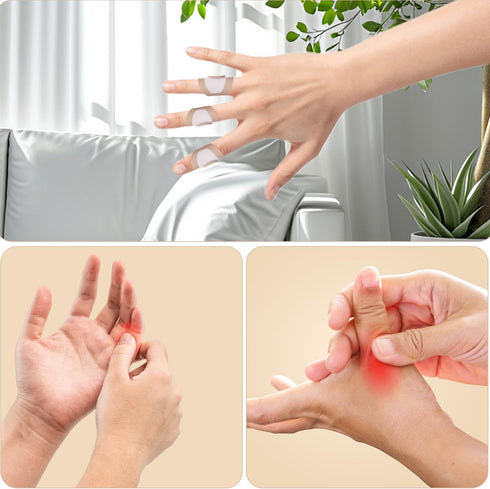 PEUTIER 5pcs Packing Castor Oil for Fingers, Soft Cotton Castor Oil Wrap for Thumb Reusable Wrapping Castor Oil Pad