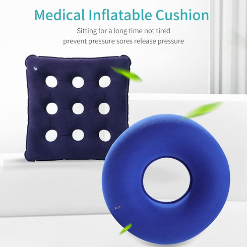 Tailbone Inflatable Seat Cushions for Pressure Relief, Wheelchair Air Cushion for Bed Sore, Comfortable Inflatable