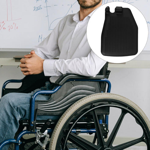 1 UPKOCH Wheelchair Footplates Pair Heavy Duty Plastic Foot Rest Replacement Pedals Black for Patient Mobility