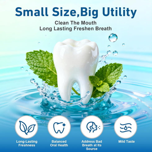 Packets,Alcohol (0.41 Oz (Pack 30), VINSULLA Travel Size Mouthwash - Portable & Fluoride Free,Fresh Cool Mint