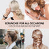 Kitsch Leopard Prints Satin Scrunchies for Women, No Crease Hair Ties for All Hair Types, 5 Pcs