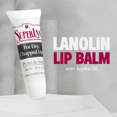 Organic Lanolin Lip Balm - Lip Repair for Hot/Dry Weather, Natural Nipple Cream, Moisturizer for Cracked Lips