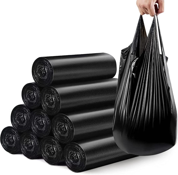 Small Trash Bags, Strong Black Garbage Bags, Unscented Thicken Bin Liner for Bedroom Home Kitchen, 6 Gallon, 120 Count