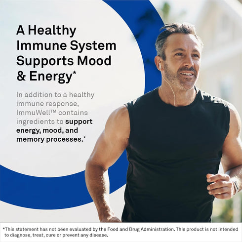 NeuroScience ImmuWell - Balanced Immune Response, Energy & Mood Support with Zinc, Vitamin C, D, Elderberry - 90