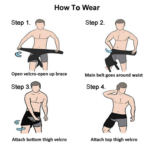 Groin Support Wrap, Adjustable Hip Compression Brace for Sciatica Pain Relief, Thigh Sleeve for Groin Injury