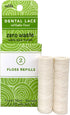 Refills - Dental Lace Refillable Silk Dental Floss, 100% Silk Floss with Mint Flavor, 2 Refill Spools