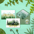 KTHONIOMANTE 24 Pack 6 7.9x5.9 Inches Green Forest Thank You Cards with Envelopes & Stickers - Watercolor Nature Blank