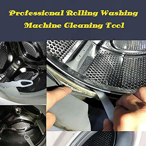 Rolling Washing Machine Cleaning Brush, Long Flexible Nylon Drum Brush Cleaner for Home Bathroom
