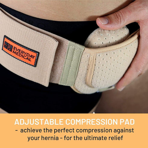 Everyday Medical Hernia Guard I Inguinal Hernia Belt for Men, Adjustable Waist Strap, LARGE/XLARGE