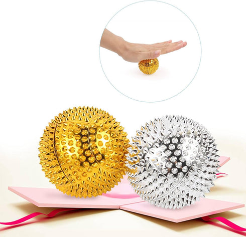 Kavolet 2pcs (56mm #G2) Massager Ball Acupressure Active Massager Spiky Hard Massager for Hand Foot Neck Back Shoulder