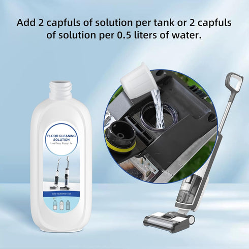 10 Bottles Tineco Cleaning Solution - 500ml Each, Lavender and Orange Scents for Robot Vacuums and Wet/Dry Vacuums