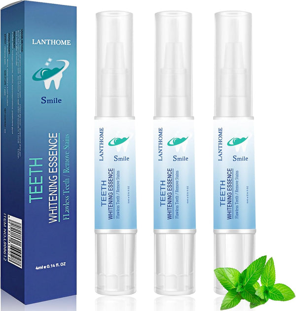 Teeth Whitening Pen, Essence Gel Pen for Whitening Teeth, Reducing Stains & Yellowing (3 pcs)