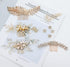 inSowni 36 Pack Gold Flower Leaf Bridal Wedding Hair Accessories, U-shaped Pearl Hair Pins, Rhinestone Clips