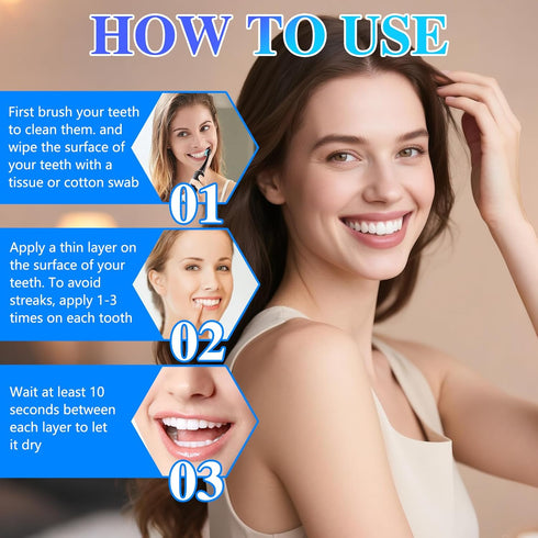 TRWLCFF (2Pcs) Tooth Polish & Whitening Paint - Instant Visible Brightening, Gentle Formula, Portable Easy-to-Use Teeth