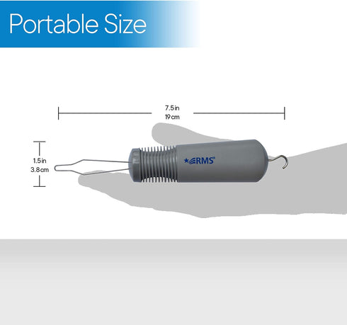 RMS Button Hook with Zipper Pull - Comfort Grip Button Assist Device for Limited Dexterity (Grey)