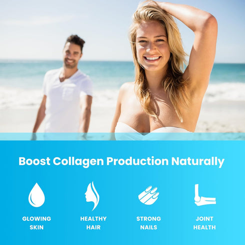 Collagen Boosting Gummies for Natural Collagen Production, Vegan Pectin Supplements Chews for Hair, Skin, Nails, Joint