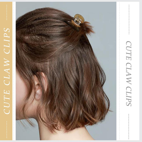 Sequin Mini Hair Clips - 12PCS No-Slip Grip Claw Barrettes for Thick Hair (1.18")