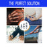 Flexible Portable Aluminum Finger Splint Set - Adjustable Splint for Sprained Swollen Fingers, Arthritis Pain Relief