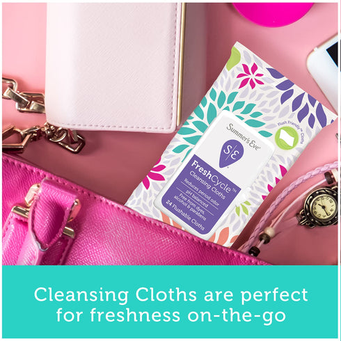 Summer's 24 Count Eve FreshCycle Cleansing Cloths | Reduces Period Odor |