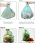 Small Trash Bags, 2.6 Gallon Green Compostable Bathroom Wastebasket Can Liners, 125 Count (Pack of 1) Mini Bags