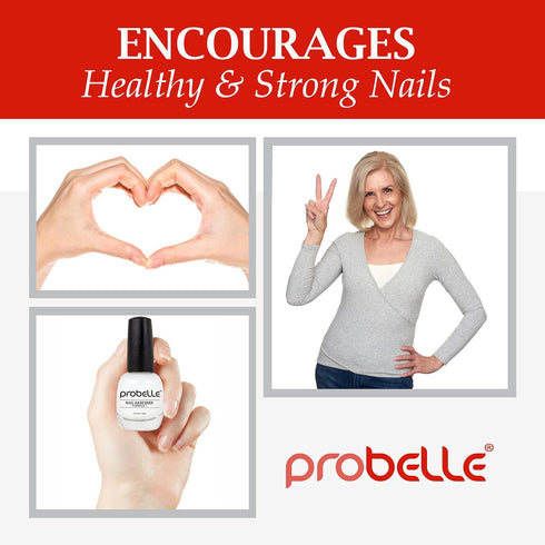 Probelle Nail Hardener Formula 1 - Extra Strong Treatment for Brittle Nails, Grows and Restores Soft, Weak Nails