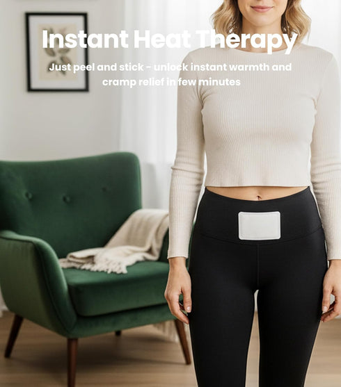 xinjue 10 Portable Menstrual Pain Relief Heat Patch, Adhesive Heat Patches for Period Cramps and Backache Relief
