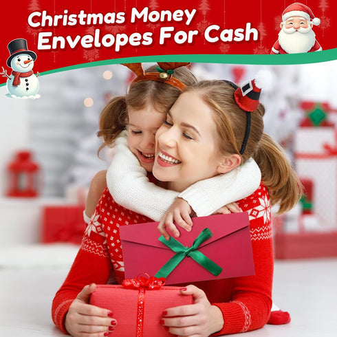 Yzryth 10 Christmas Money Holders For Cash, Christmas Cash Gift Envelopes Slots, Merry Gifts Card Ideas For Teen Women