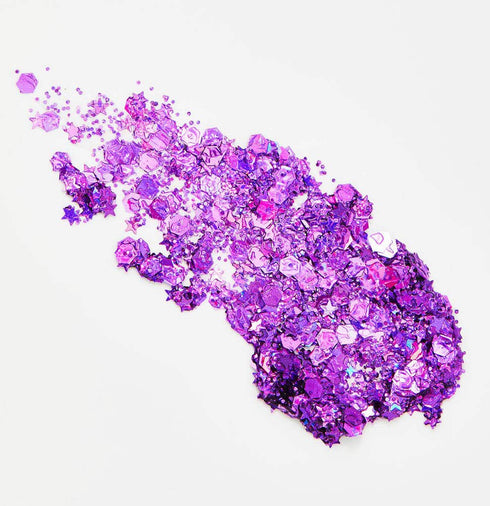Neva Nude Face and Body Glitter Keychain, Chunky Glitter in Aloe, Cosmetic Grade, Super Sparkly, Berry Mischievous