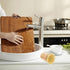 Wok Brush and Multi-Function Vegetable Scrubber, Short Handle Kitchen Pot Brush with Natural Fiber Bristles for Home