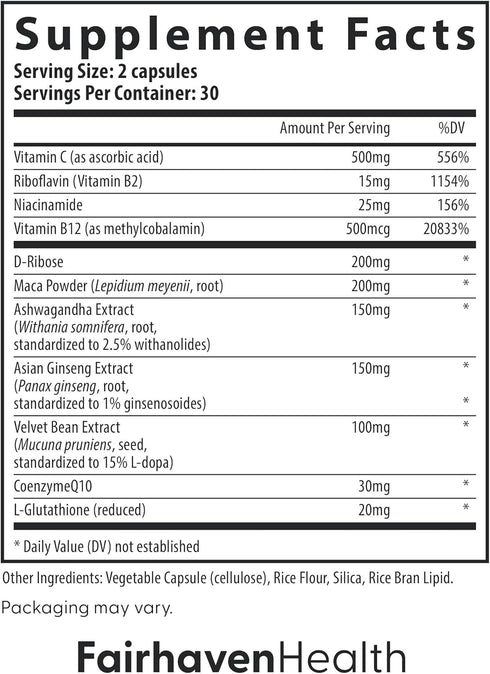 Fairhaven Health CountBoost for Men, 60 Capsules Male Fertility Supplement with Ashwagandha, Vitamin C, CoQ10