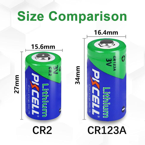 PKCELL CR123A Battery 123A Lithium 4Pack 1500mAh CR17345 3V for Intensity Flashlights, Security Alarm System