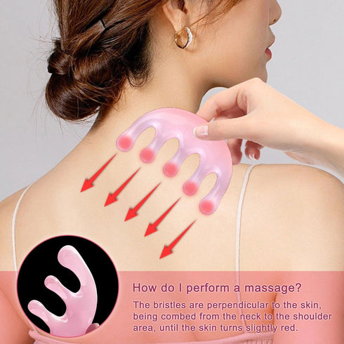 HX YUEGOUHUI Fascia Cellulite Massage Tool for Neck Shoulder Back Resin Body (Cloud Brown)