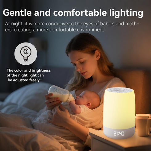 PLJVOYK 32 Teen Sound Machine White Noise Machine with Soothing Sounds, Bluetooth Speaker Alarm Clocks for Bedrooms