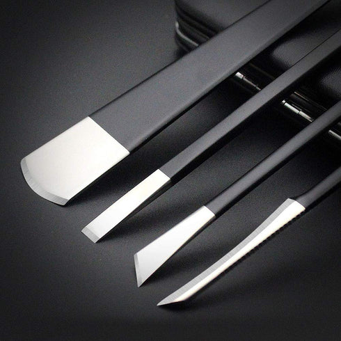 Pedicure Knife Set, 4Pcs Professional Stainless Steel Ingrown Toenail Tools with Storage Bag